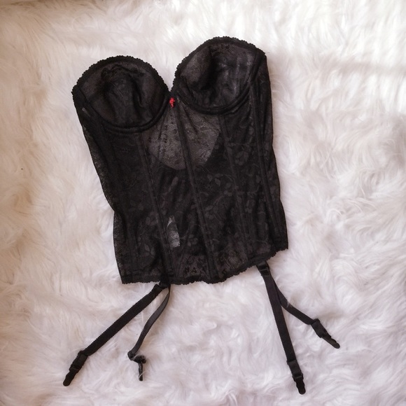 Vintage Carnival Black strapless bustier. - Picture 2 of 8